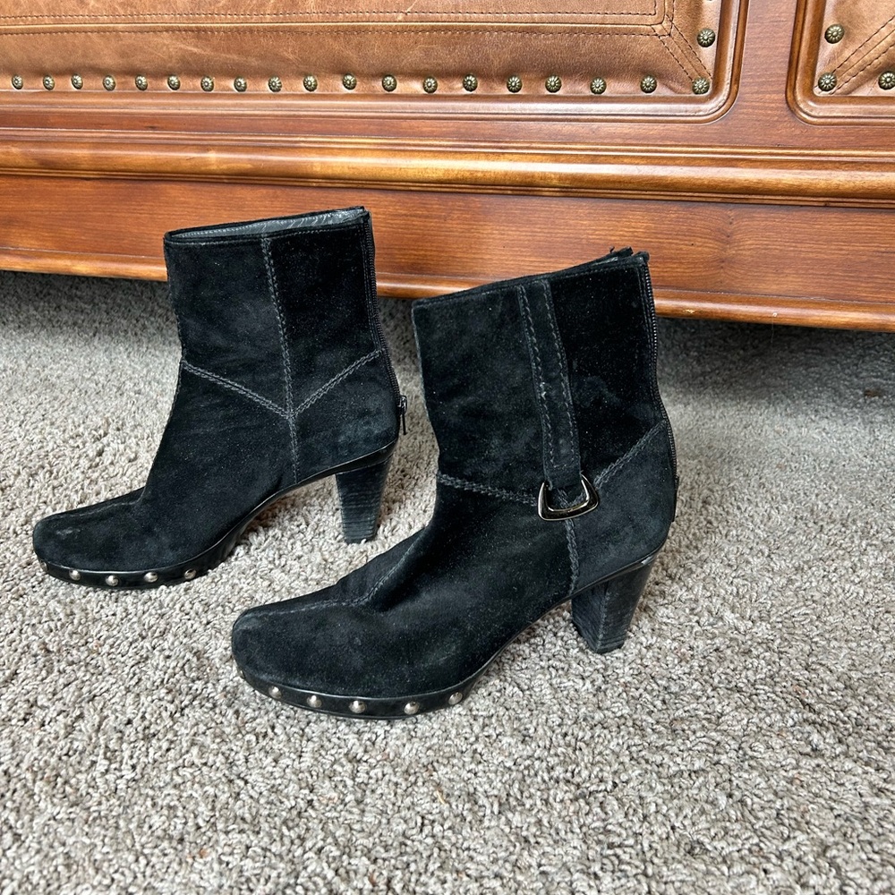 Stuart Weitzman Black Suede Boots